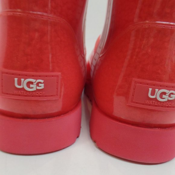 UGG Plush Women's Classic Clear Mini Fashion Boot Lava Flow Sz 9 Brand New - Picture 6 of 15